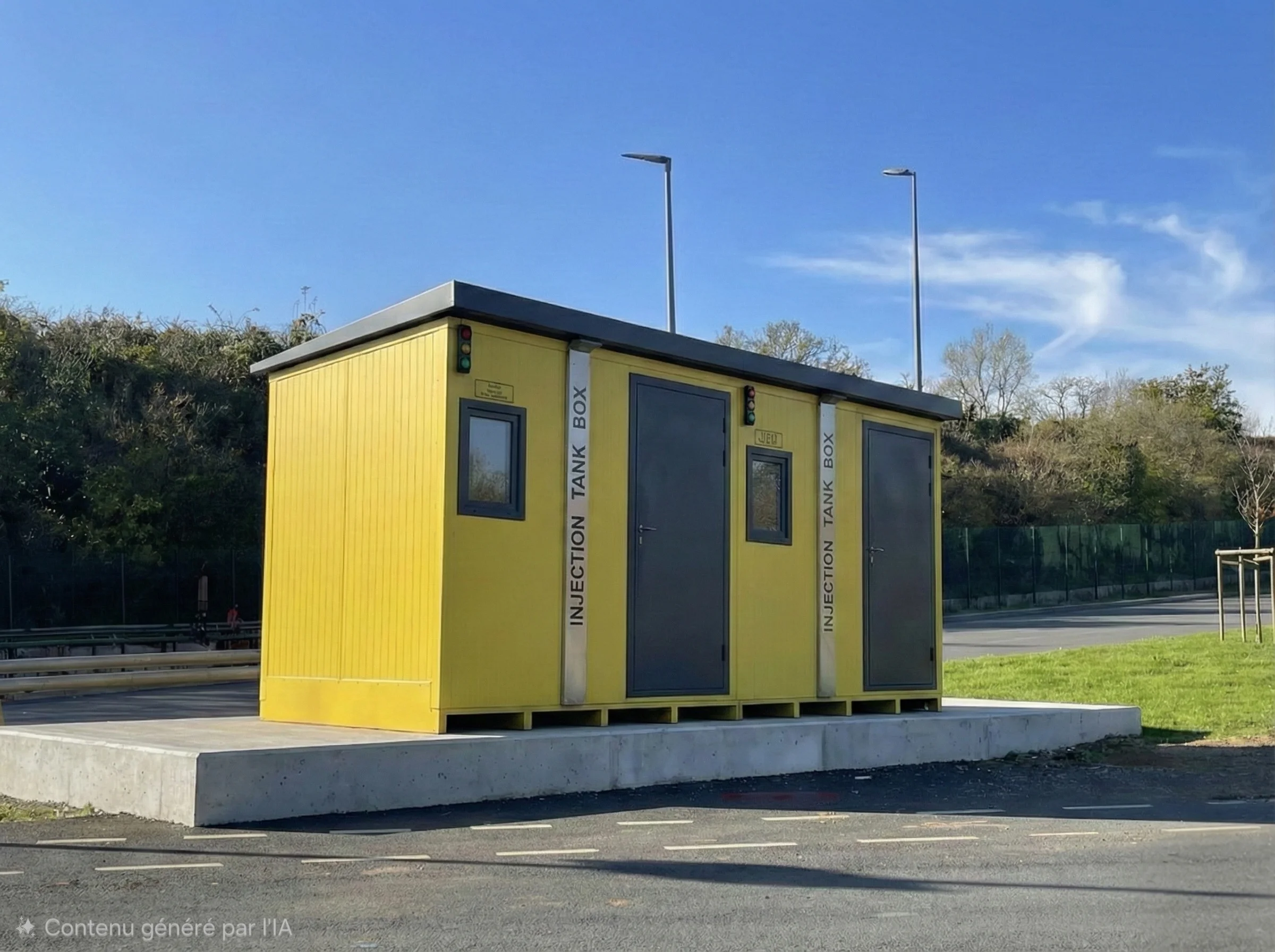 Station ITB Outdoor installée à l’extérieur d’un établissement, avec son compartiment de dépotage
